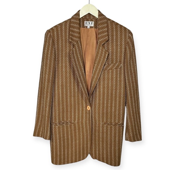 Jackets & Blazers - CXI Tan Patterned Blazer - size small